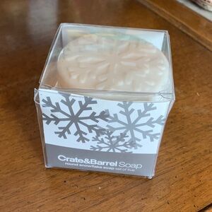 Crate&Barrel Cream Snowflake Soap